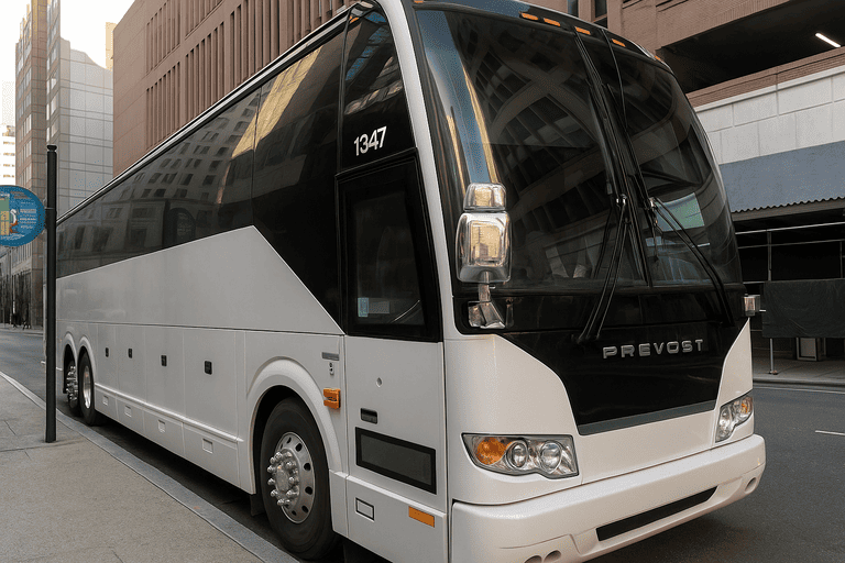 a Evansville Minibus Company coach bus