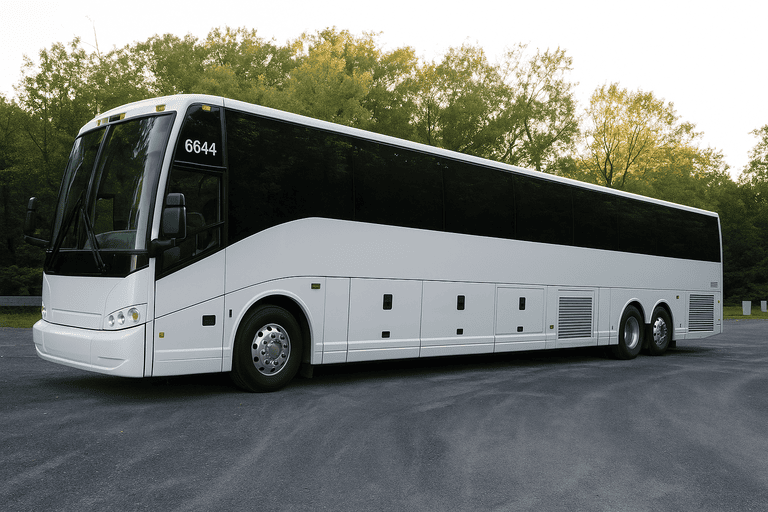 exterior of Evansville Minibus Company coach bus